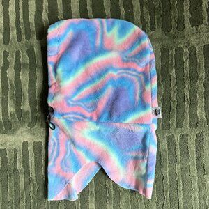 Pastel Tie-Dye Fleece Hood / Balaclava (One Size)